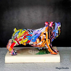Graffiti Bulldog Figurine