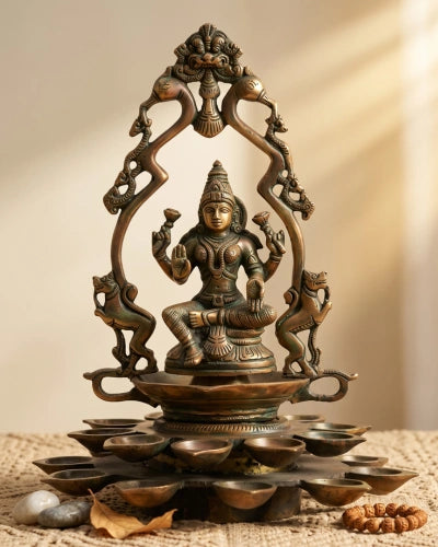 Handcrafted Brass Laxmi Diya