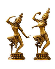 Handmade Brass Dancing Shiva Parvati Statue