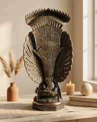 Indonesian Bronze Statue of Lord Vishnu on the Garuda