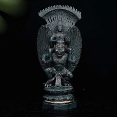 Indonesian Bronze Statue of Lord Vishnu on the Garuda