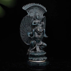 Indonesian Bronze Statue of Lord Vishnu on the Garuda
