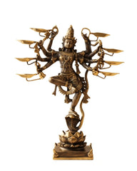Kaliya Krishna Sculpture - Bronze Sculpture