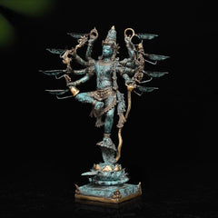 Kaliya Krishna Sculpture - Bronze Sculpture