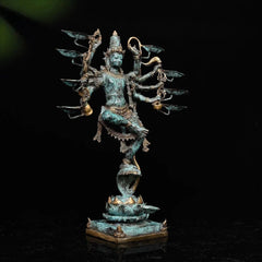 Kaliya Krishna Sculpture - Bronze Sculpture