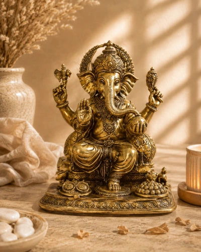 Lord Ganesha Sitting On Base (Big)