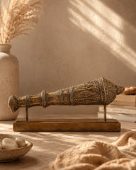 Lord Hanuman Handcrafted Mace with Green Patina