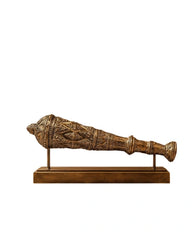 Lord Hanuman Handcrafted Mace with Green Patina