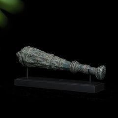 Lord Hanuman Handcrafted Mace with Green Patina