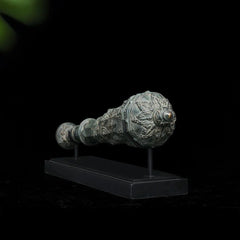 Lord Hanuman Handcrafted Mace with Green Patina