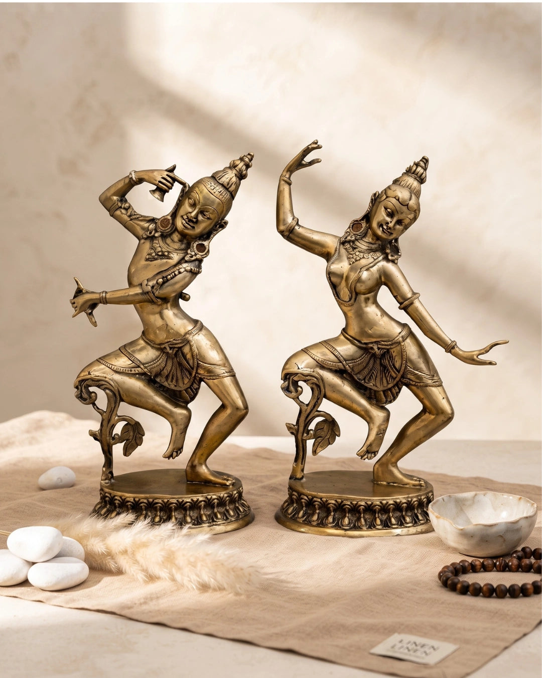 Shiv Parvati Idol | Lord Shiva & Goddess Parvati Pair | Dancing Form | Brass Finishing| Decor & Gifting