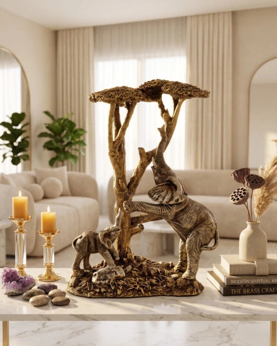 Mystic Elephant Duo Sculpture