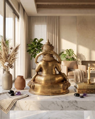 Pure Brass Lord Kubera Large Statue