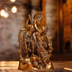 RADHA KRISHNA BRASS IDOL
