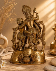 RADHA KRISHNA BRASS IDOL