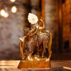 RADHA KRISHNA BRASS IDOL