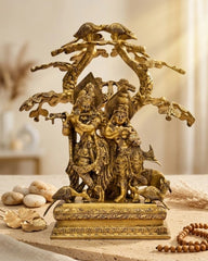 RADHA KRISHNA STATUE STANDING UNDER TREE