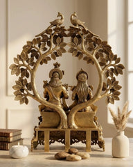 RADHA KRISHNA STATUE STANDING UNDER TREE
