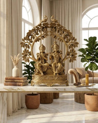 RADHA KRISHNA STATUE STANDING UNDER TREE