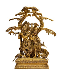 RADHA KRISHNA STATUE STANDING UNDER TREE