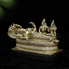 Shesha Shayi Vishnu in Brass | Handmade Antique