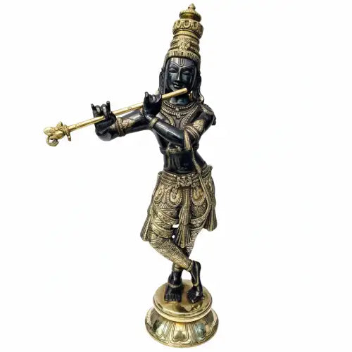 Shree Krishna Brass Idol-Luxury Murli Manohar Brass Figurine