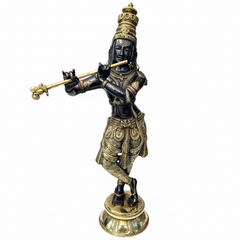 Shree Krishna Brass Idol 23" – Luxury Murli Manohar Brass Figurine