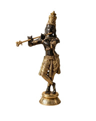 Shree Krishna Brass Idol-Luxury Murli Manohar Brass Figurine