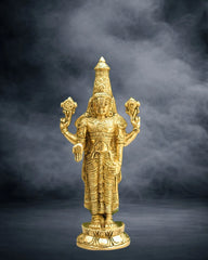 Buy Superfine Brass Tirupati Balaji Lord Venkateshwara Idol&nbsp;