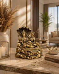 Superfine Brass Vishnu Laxmi Sitting On Snake