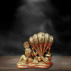 Superfine Brass Vishnu Laxmi Sitting On Snake