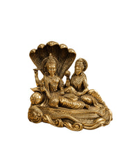 Superfine Brass Vishnu Laxmi Sitting On Snake