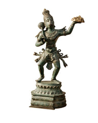 The Hanuman - Antique Bronze Sculpture (Dark Green)