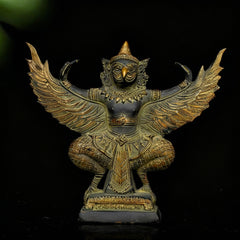 The Majestic Garuda Antique  Brass Sculpture