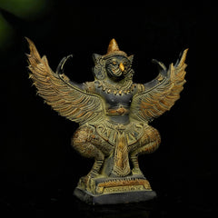 The Majestic Garuda Antique  Brass Sculpture