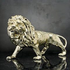 The Majestic Lion - Chrome Plated Sculpture