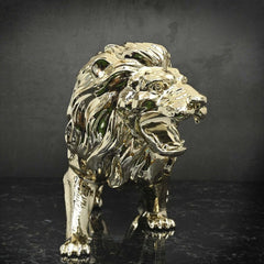 The Majestic Lion - Chrome Plated Sculpture