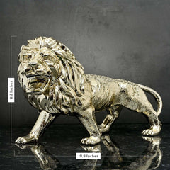 The Majestic Lion - Chrome Plated Sculpture