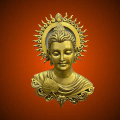 Tibetan Brass Wall Hanging Buddha Statue – Symbol of Peace & Wisdom