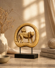 Tiger & Love Birds Handcrafted Sculpture