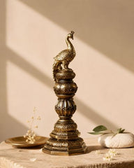 Buy Brass Peacock Stambh in 2 Tone Finish