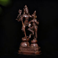 Vintage Brass Shiva Parvati Dancing Sculpture