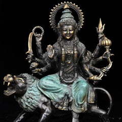 Vintage Handcrafted Bronze Durga Idol