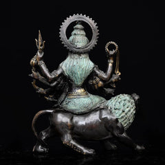 Vintage Handcrafted Bronze Durga Idol