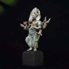 Vintage Standing Ganesha - Bronze Sculpture