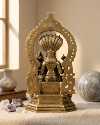 Vishnu and Lakshmi Brass Statue | Handmade Brass Idol