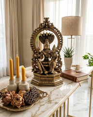 Vishnu and Lakshmi Brass Statue | Handmade Brass Idol