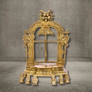 YALI GOD THRONE- BRASS SINGHASAN