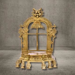 YALI GOD THRONE- BRASS SINGHASAN