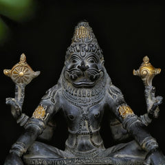 Yoga Narasimha Brass Statue